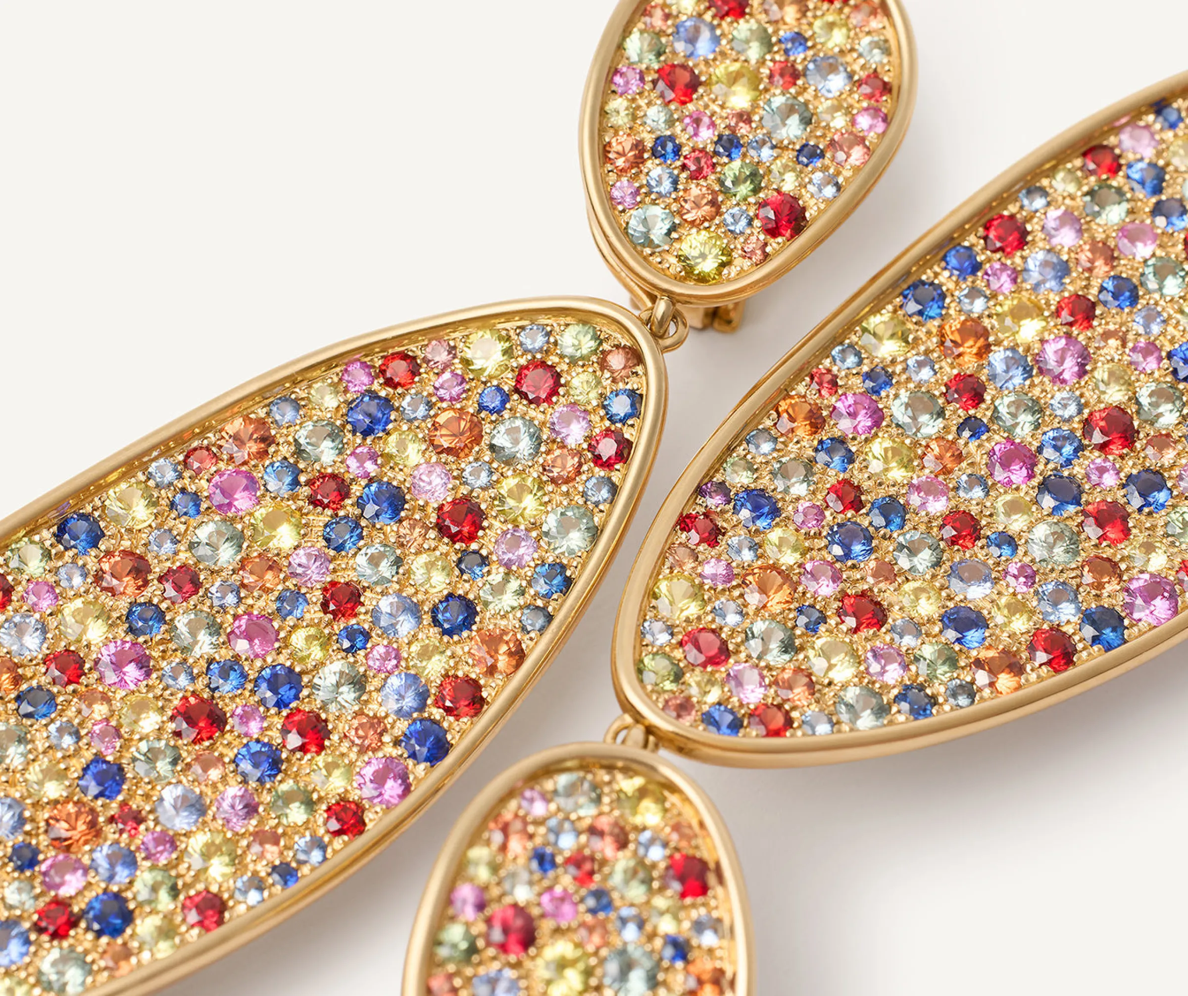 Earrings-Marco Bicego 18K Yellow Gold Convertible Sapphire Statement Earrings Yellowgold