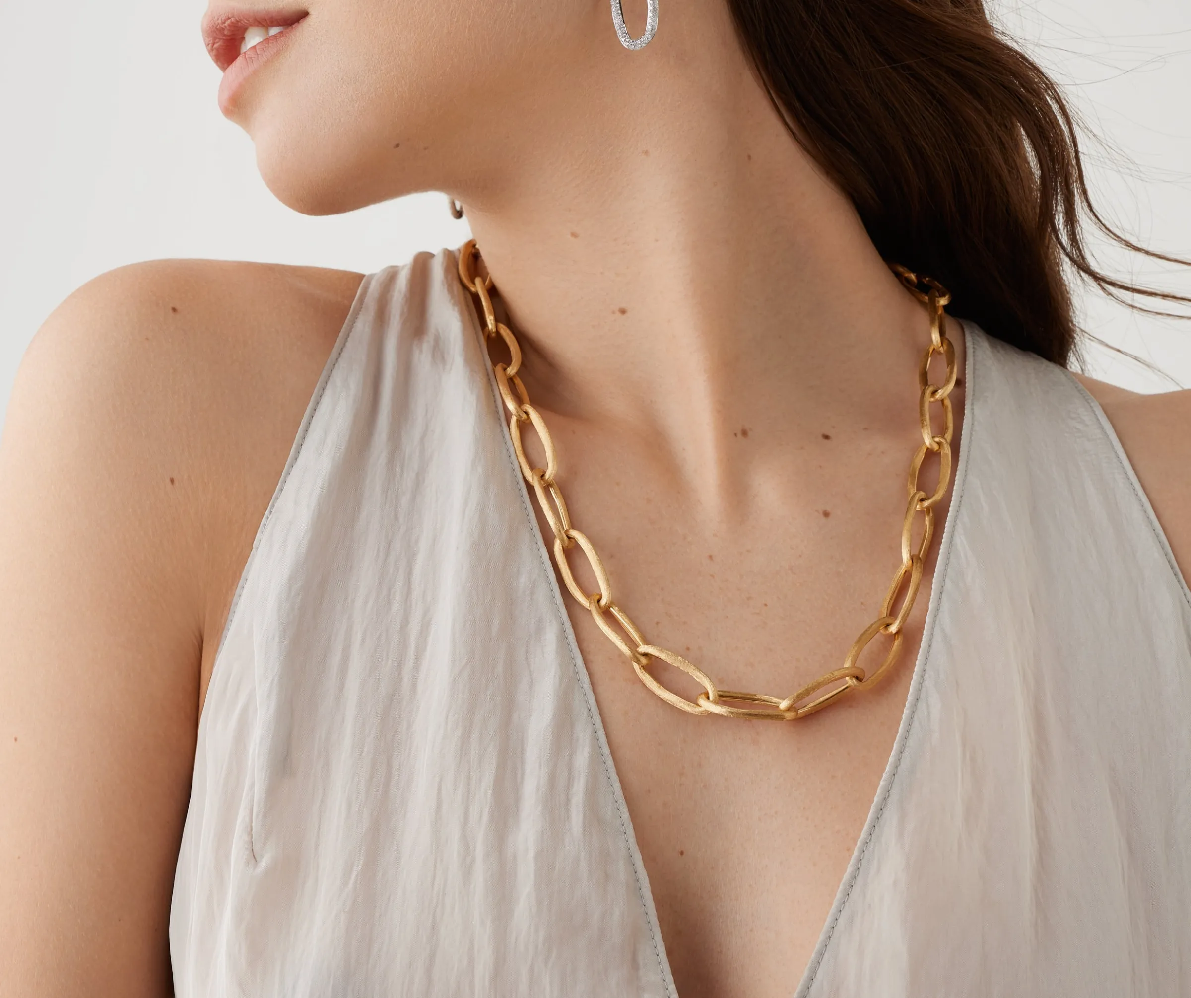 Necklaces-Marco Bicego 18K Yellow Gold Convertible Oval Link Lariat Yellowgold