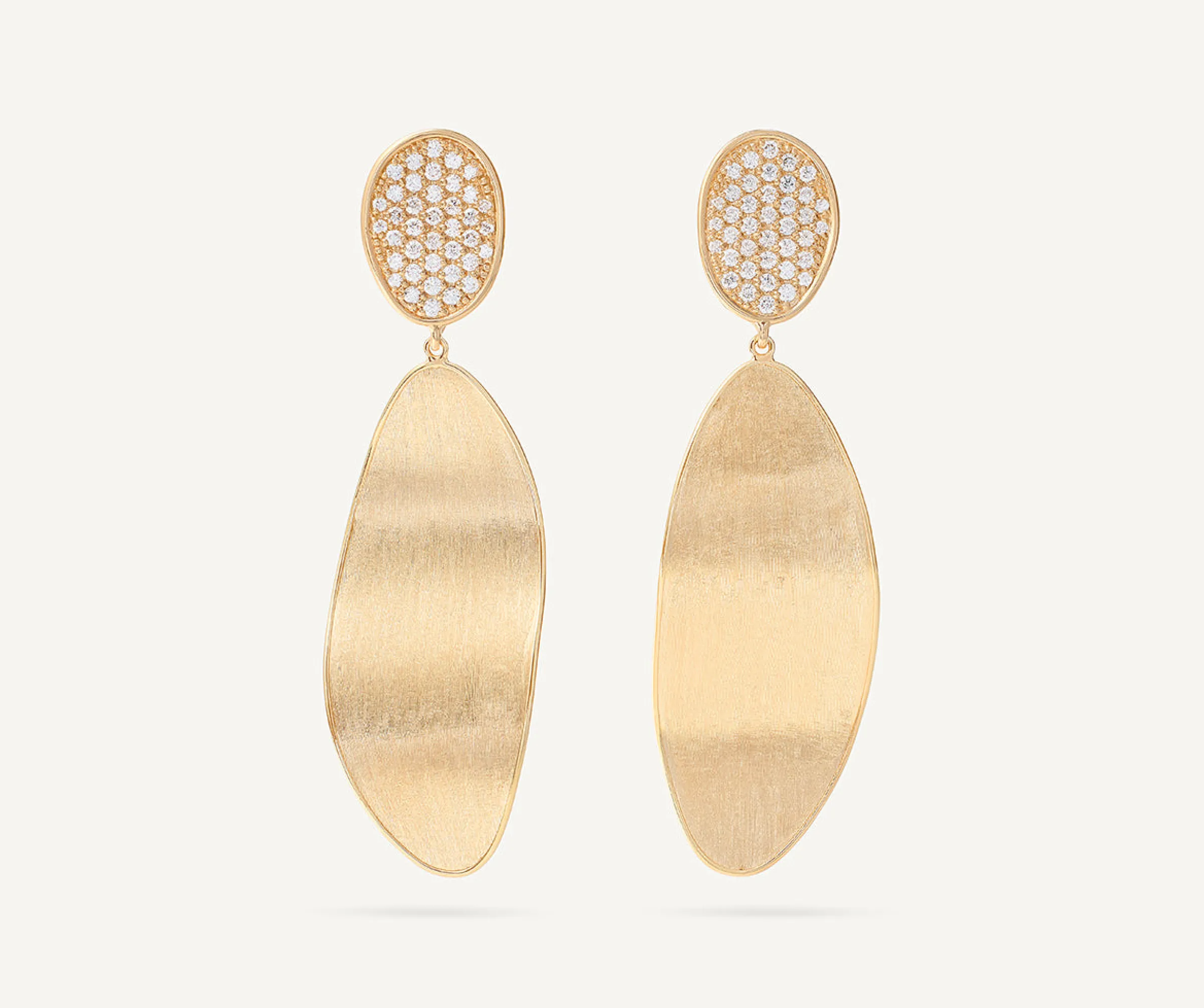 Earrings-Marco Bicego 18K Yellow Gold Convertible Pavé Diamond Earring Kit Yellowgold