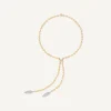 Necklaces-Marco Bicego 18K Yellow Gold Diamond Drop Necklace Yellowgold