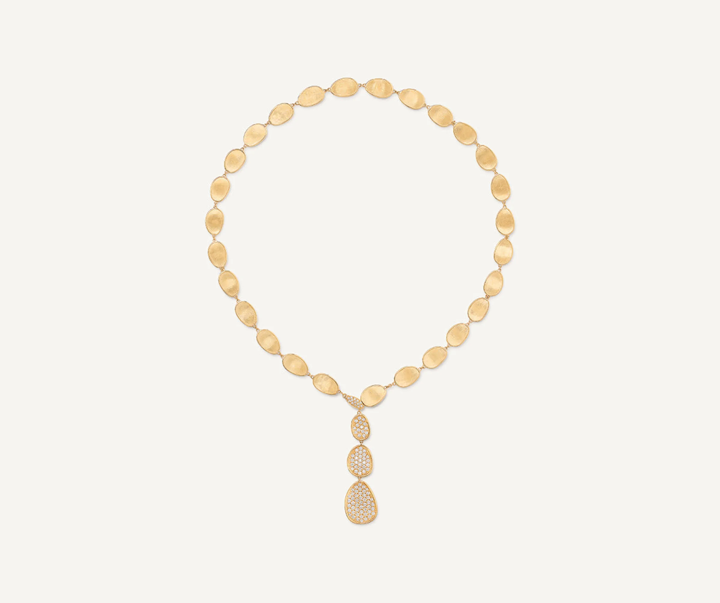 Necklaces-Marco Bicego 18K Yellow Gold Diamond Pavé Lariat Necklace Yellowgold
