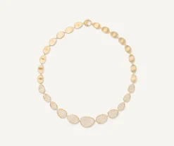 Necklaces-Marco Bicego 18K Yellow Gold Diamond Pavé Graduated Collar Necklace Yellowgold