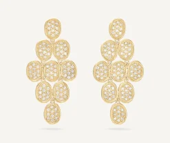 Earrings-Marco Bicego 18K Yellow Gold Diamond Pavé Statement Earrings Yellowgold