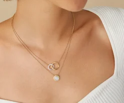 Pendants | Necklaces-Marco Bicego 18K Yellow Gold Diamond Pavé Disk Pendant Yellowgold