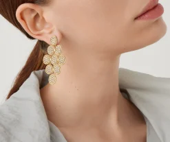 Earrings-Marco Bicego 18K Yellow Gold Diamond Pavé Statement Earrings Yellowgold
