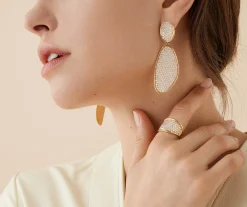 Rings-Marco Bicego 18K Yellow Gold Diamond Pavé Statement Ring Yellowgold
