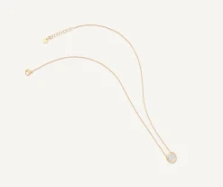 Pendants | Necklaces-Marco Bicego 18K Yellow Gold Diamond Pavé Disk Pendant Yellowgold