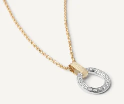 Pendants | Necklaces-Marco Bicego 18K Yellow Gold Diamond Pavé Circle Pendant Yellowgold
