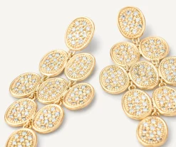 Earrings-Marco Bicego 18K Yellow Gold Diamond Pavé Statement Earrings Yellowgold