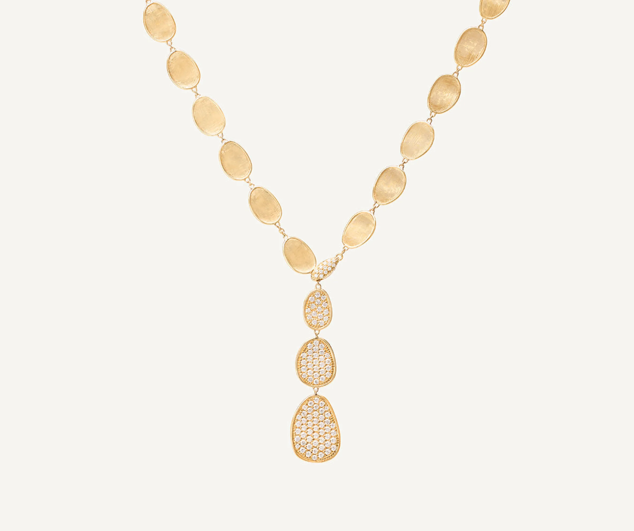Necklaces-Marco Bicego 18K Yellow Gold Diamond Pavé Lariat Necklace Yellowgold