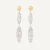 Earrings-Marco Bicego 18K Yellow Gold Double Drop Earrings With Diamonds Yellowgold