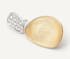 Earrings-Marco Bicego 18K Yellow Gold Double Drop Earrings With Diamonds, Small Yellowgold
