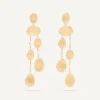 Earrings-Marco Bicego 18K Yellow Gold Double-Strand Earrings with Diamonds Yellowgold