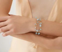 Bracelets-Marco Bicego 18K Yellow Gold Double-Strand Aquamarine Bracelet Yellowgold