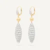 Earrings-Marco Bicego 18K Yellow Gold Drop Earrings With Diamond Clip Yellowgold
