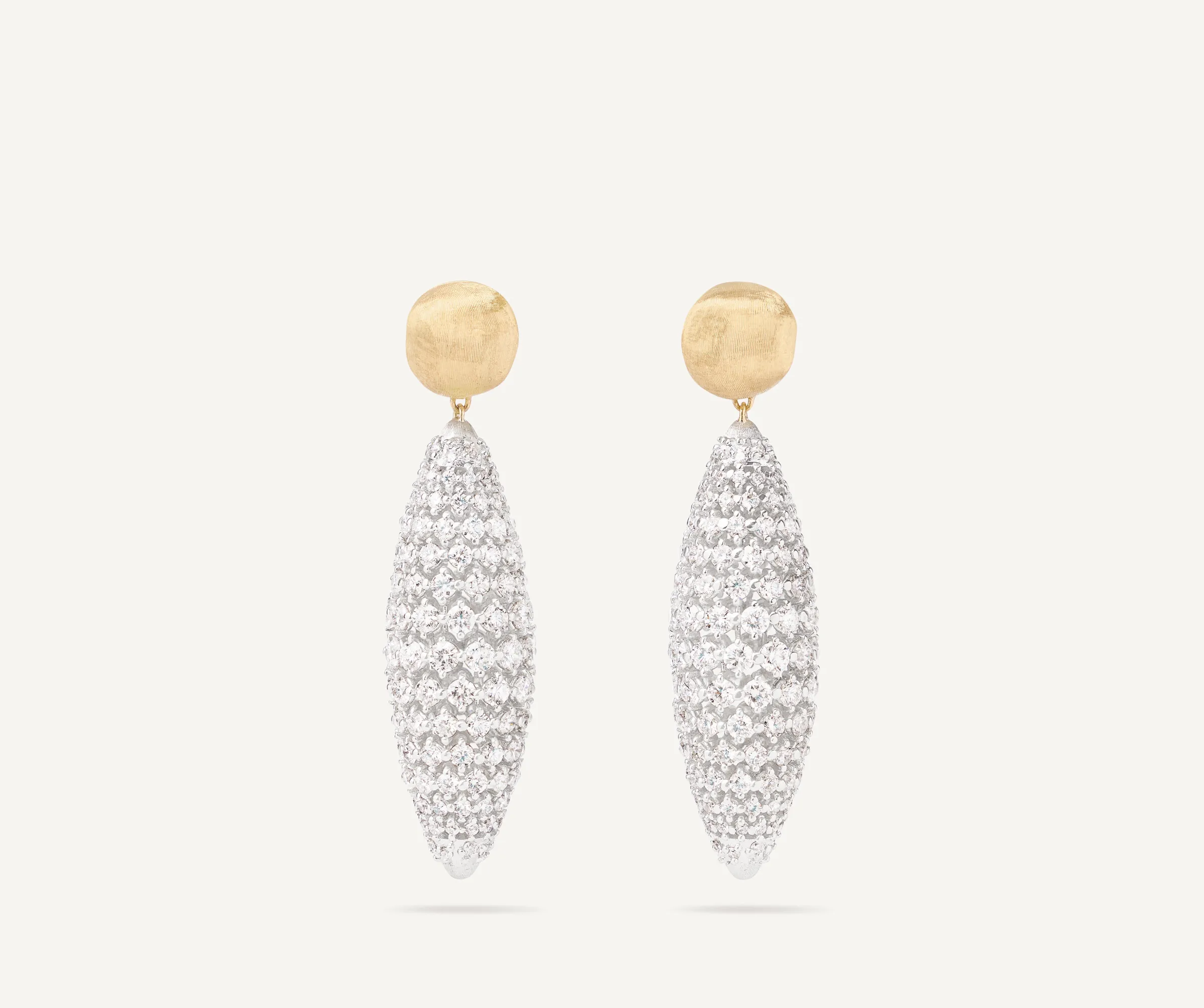 Earrings-Marco Bicego 18K Yellow Gold Drop Earrings With Diamonds Yellowgold