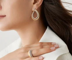 Earrings-Marco Bicego 18K Yellow Gold Drop Earrings With Diamonds Yellowgold