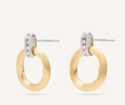 Earrings-Marco Bicego 18K Yellow Gold Drop Earrings With Diamonds Yellowgold