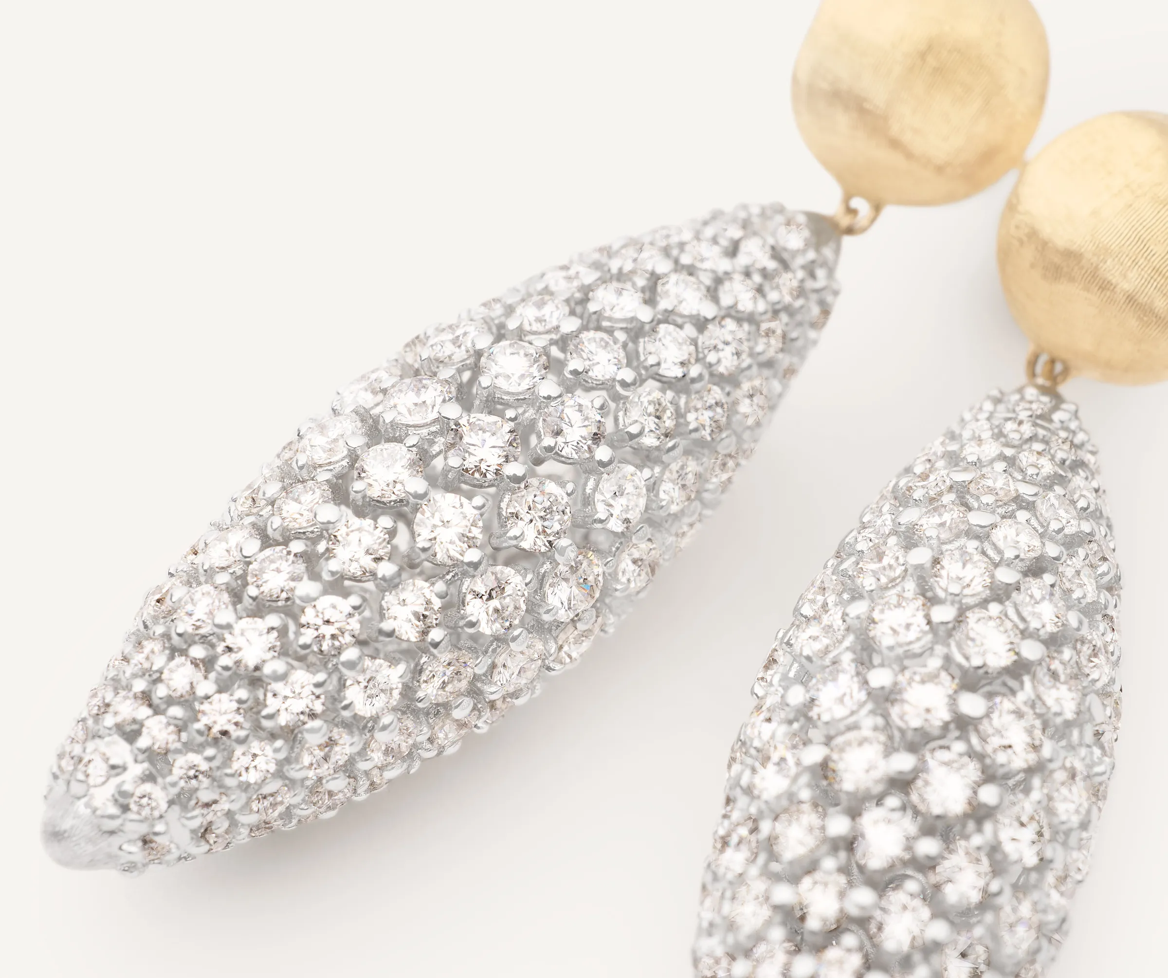 Earrings-Marco Bicego 18K Yellow Gold Drop Earrings With Diamonds Yellowgold