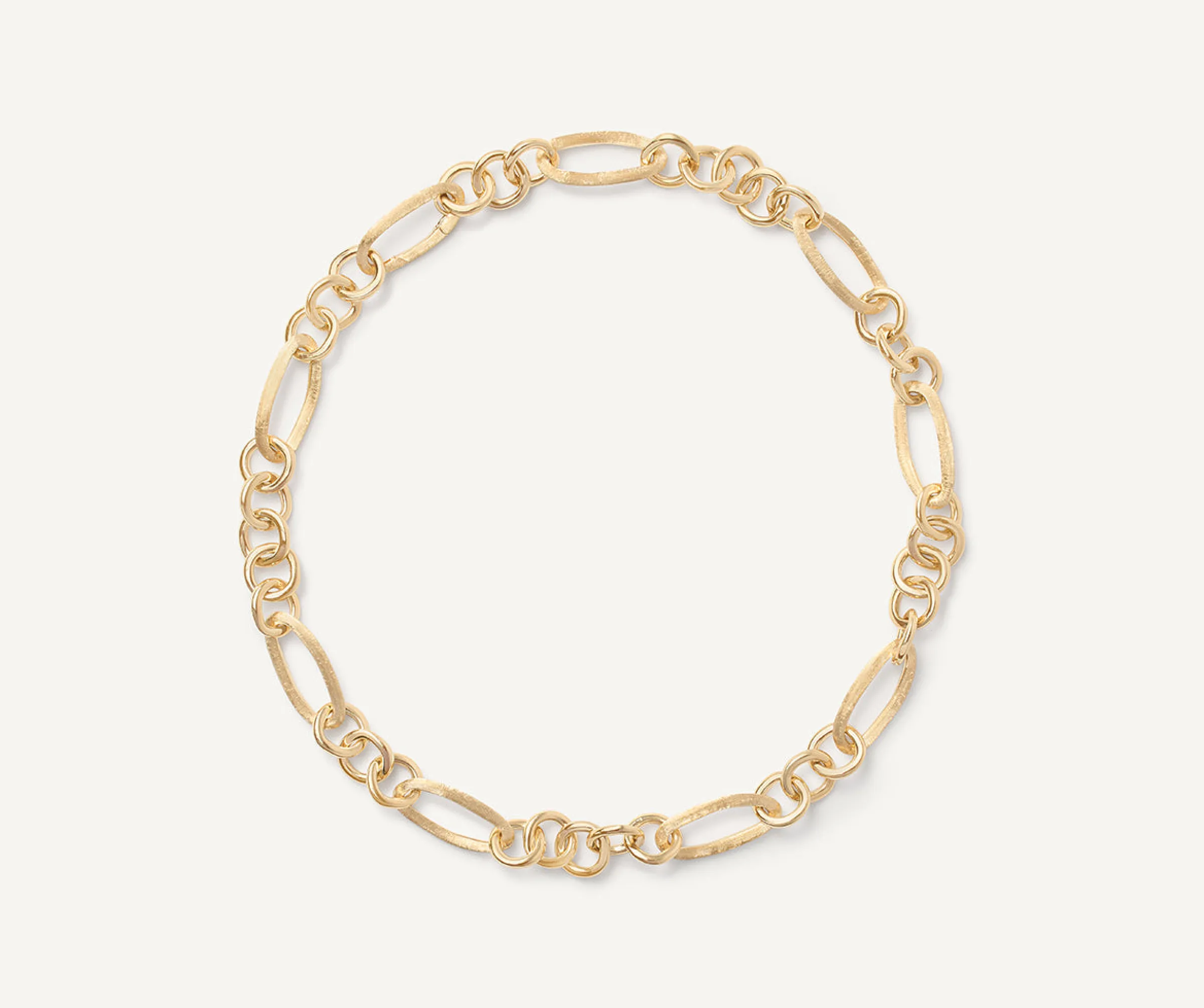 Necklaces-Marco Bicego 18K Yellow Gold Engraved u0026 Polished Link Necklace Yellowgold