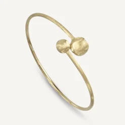 Bracelets-Marco Bicego 18K Yellow Gold Flexible Bangle With Small Beads Yellowgold