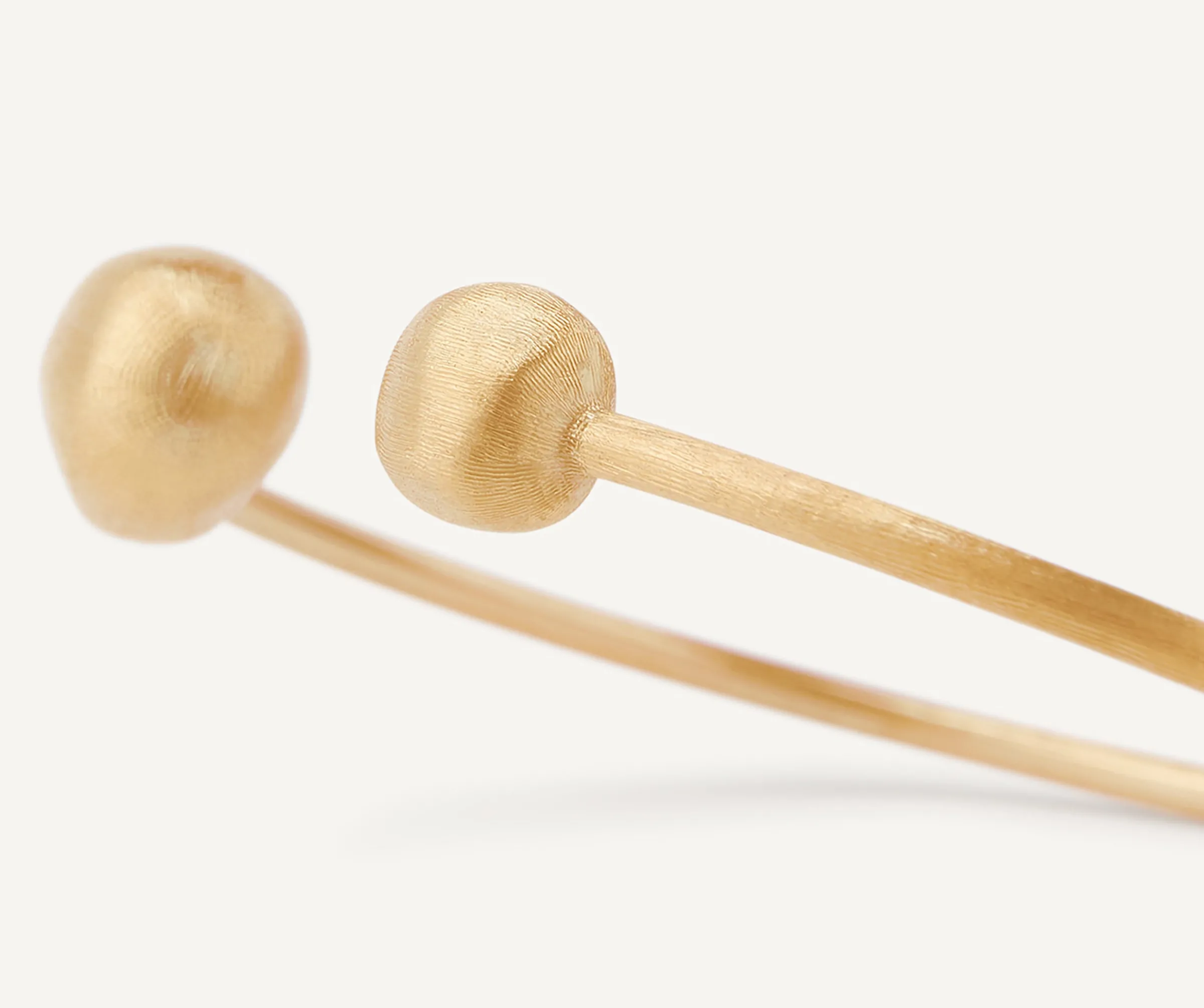 Bracelets-Marco Bicego 18K Yellow Gold Flexible Bangle With Small Beads Yellowgold