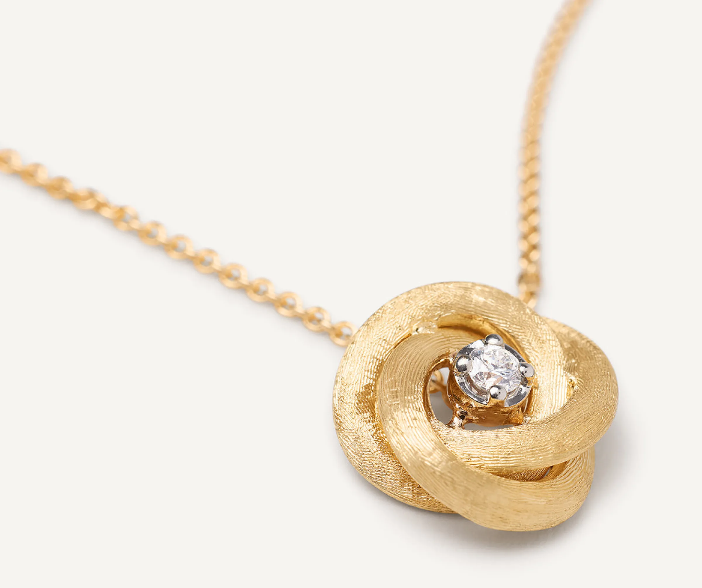 Pendants | Necklaces-Marco Bicego 18K Yellow Gold Floral Pendant With Diamond Center Yellowgold
