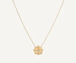 Pendants | Necklaces-Marco Bicego 18K Yellow Gold Flower Pendant with Diamonds Yellowgold