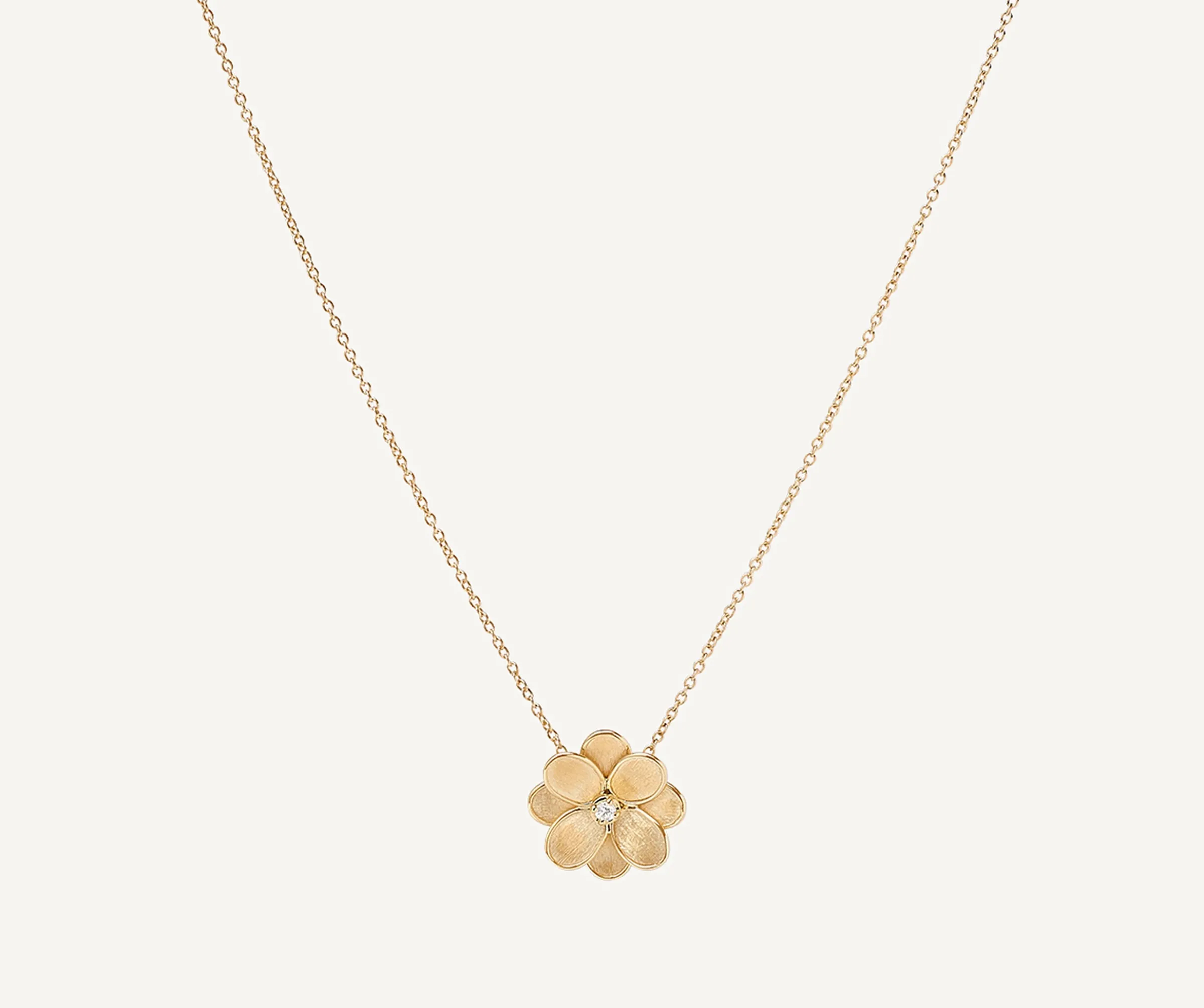 Pendants | Necklaces-Marco Bicego 18K Yellow Gold Flower Pendant with Diamonds Yellowgold