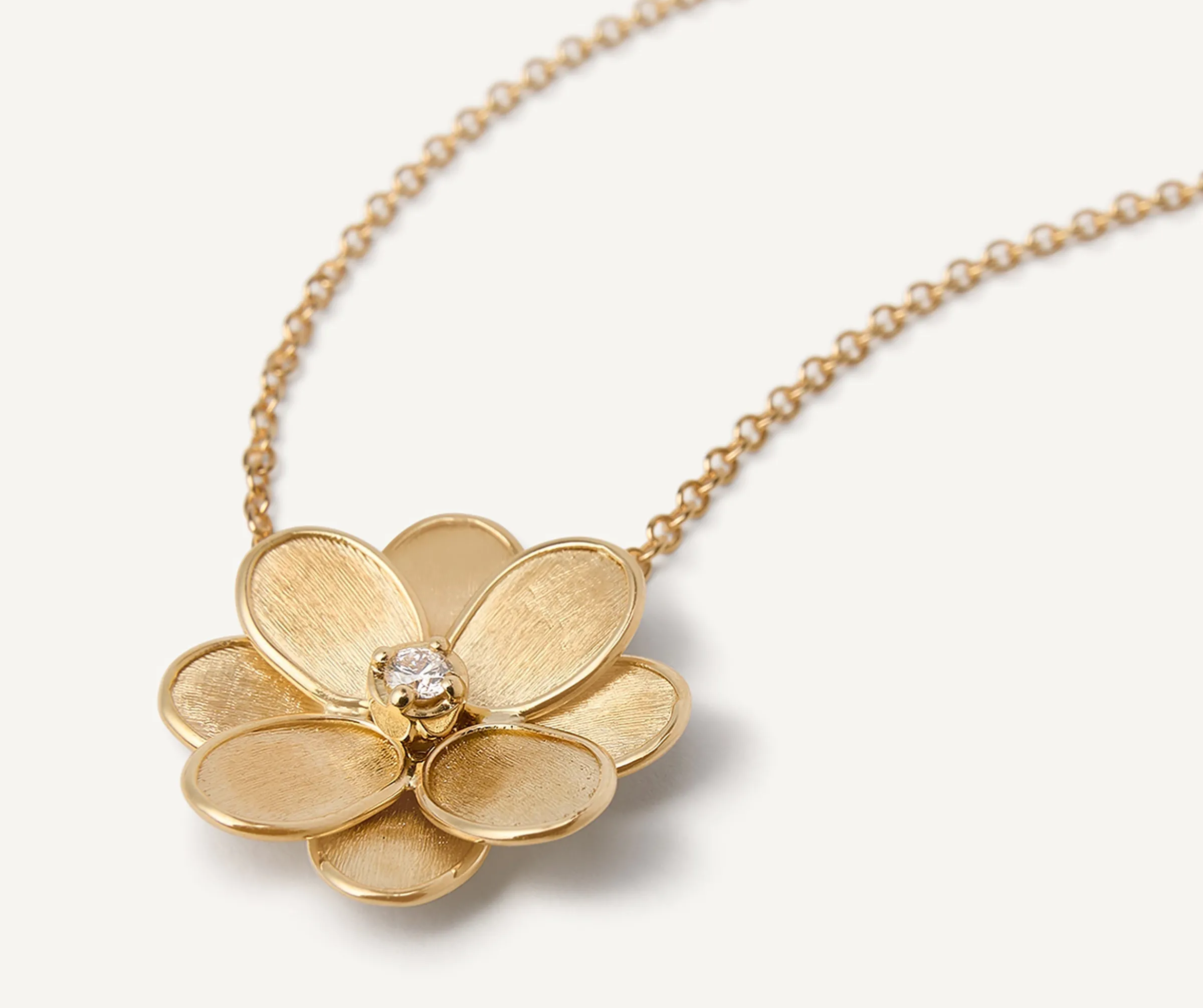 Pendants | Necklaces-Marco Bicego 18K Yellow Gold Flower Pendant with Diamonds Yellowgold