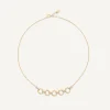 Necklaces-Marco Bicego 18K Yellow Gold Four Link Diamond Half Collar Necklace Yellowgold