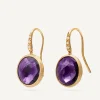 Earrings-Marco Bicego 18K Yellow Gold Gemstone Drop Earrings with Diamonds Yellowgold