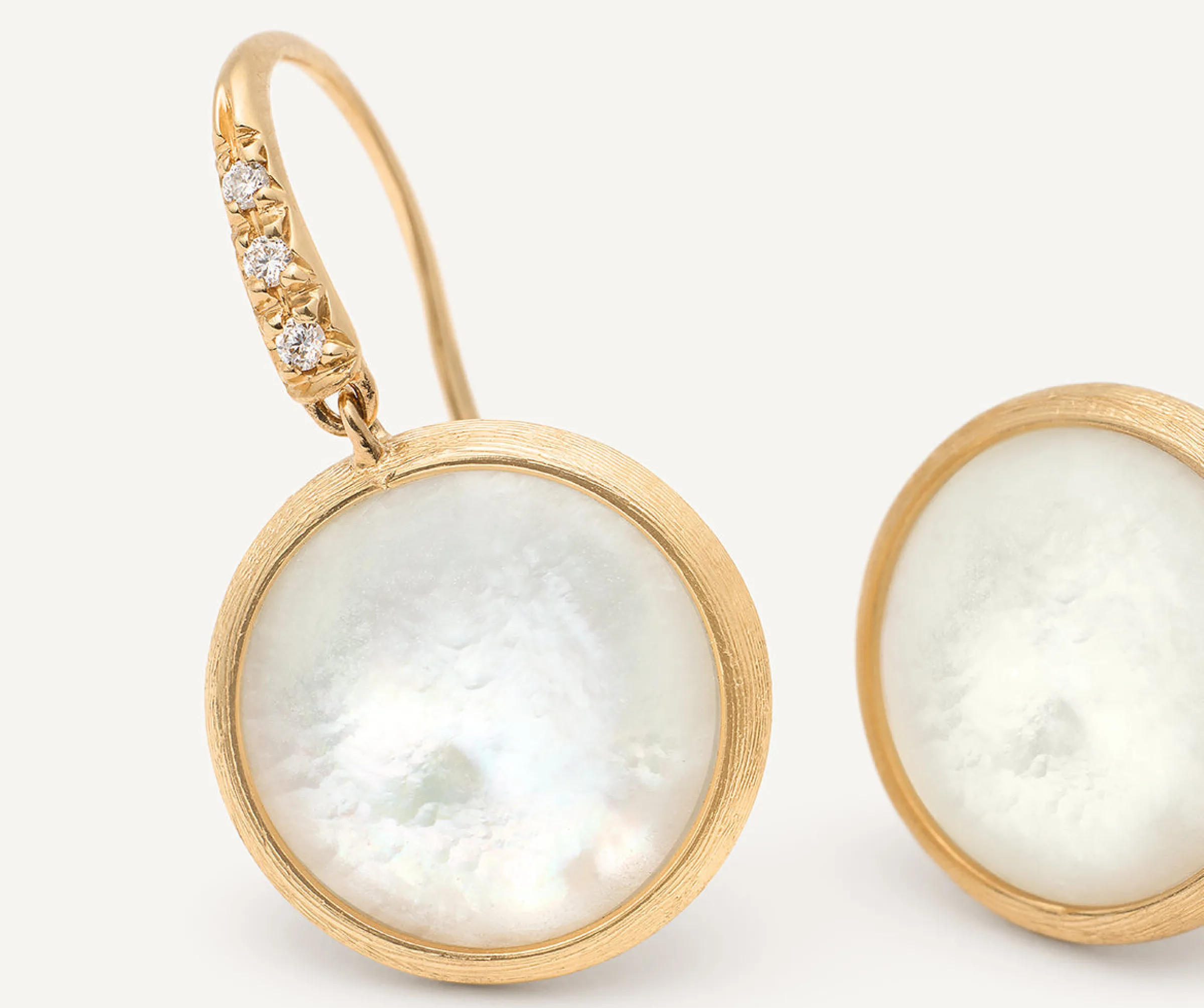 Earrings-Marco Bicego 18K Yellow Gold Gemstone Drop Earrings with Diamonds Yellowgold
