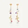 Earrings-Marco Bicego 18K Yellow Gold Gemstone Earrings with Freshwater Pearls, Long Yellowgold