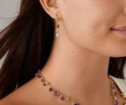 Earrings-Marco Bicego 18K Yellow Gold Gemstone Earrings With Diamonds, Blue Topaz Accents Yellowgold
