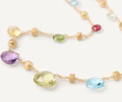 Necklaces-Marco Bicego 18K Yellow Gold Gemstone Graduated Necklace Yellowgold
