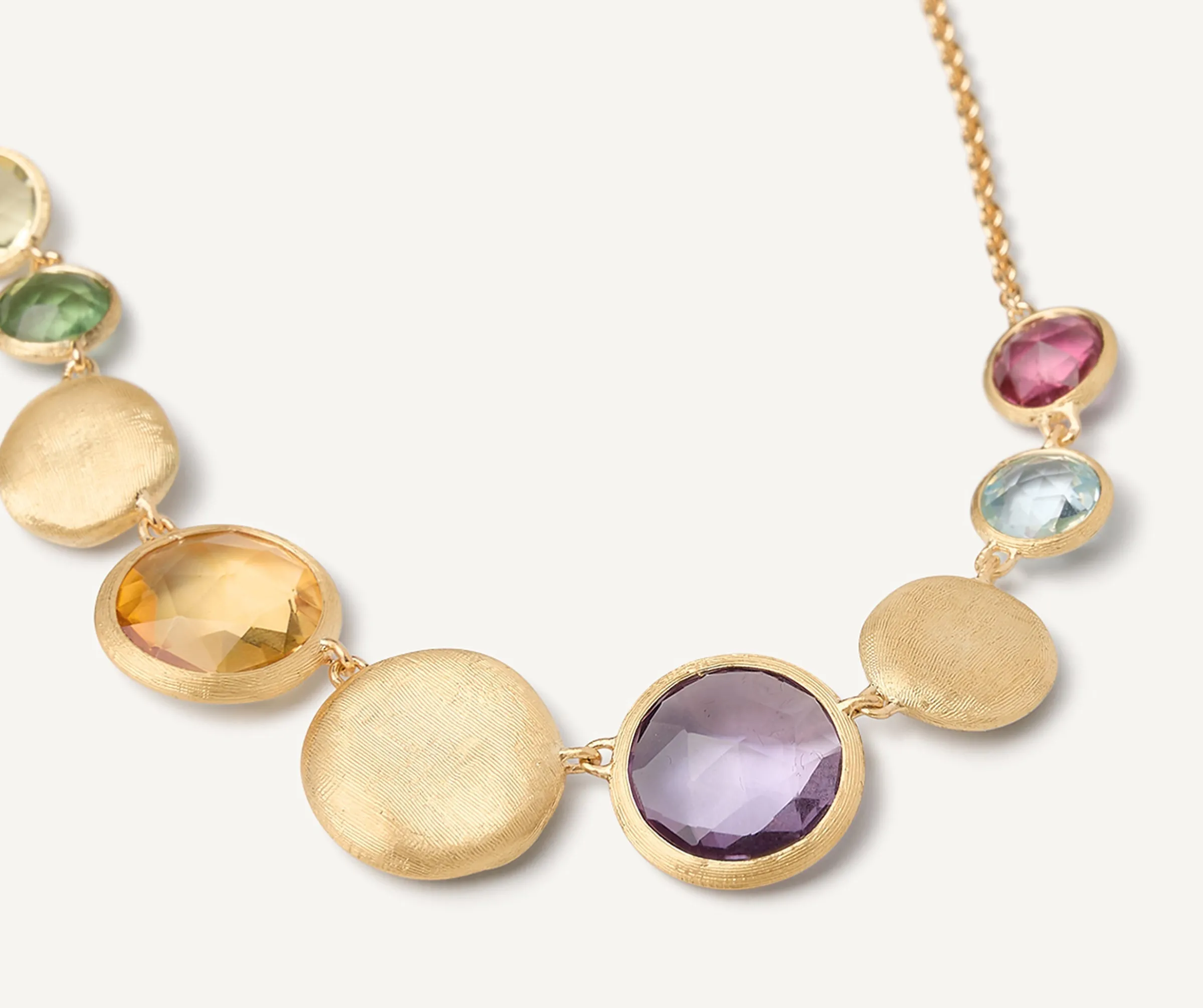 Necklaces-Marco Bicego 18K Yellow Gold Gemstone "Halfsie" Necklace Yellowgold