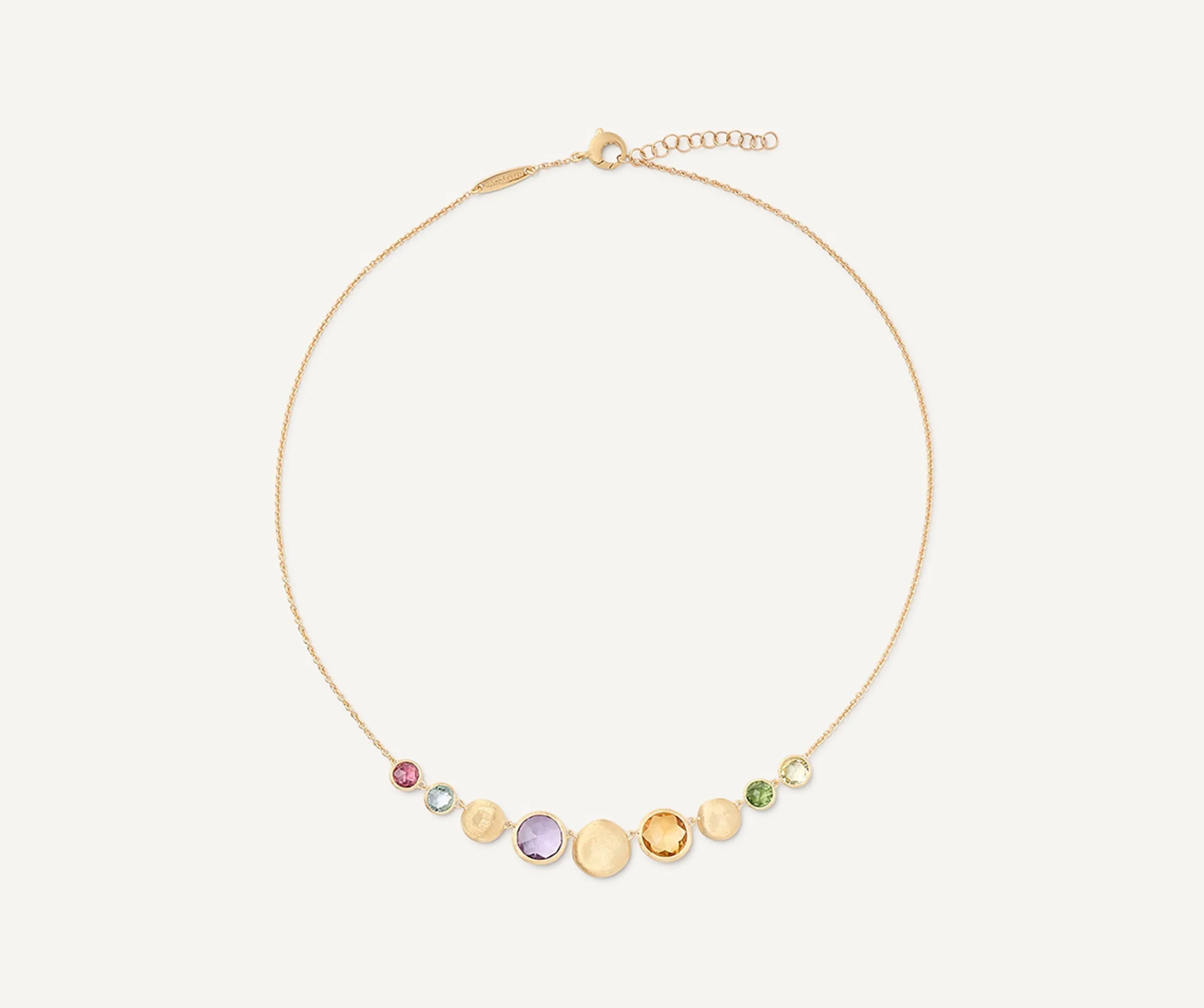 Necklaces-Marco Bicego 18K Yellow Gold Gemstone "Halfsie" Necklace Yellowgold