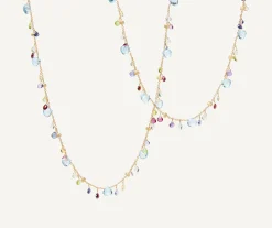 Necklaces-Marco Bicego 18K Yellow Gold Gemstone Necklace, Long Yellowgold