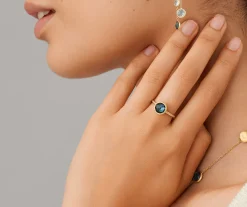 Rings-Marco Bicego 18K Yellow Gold Gemstone Ring with Diamond Pavé Shank Yellowgold