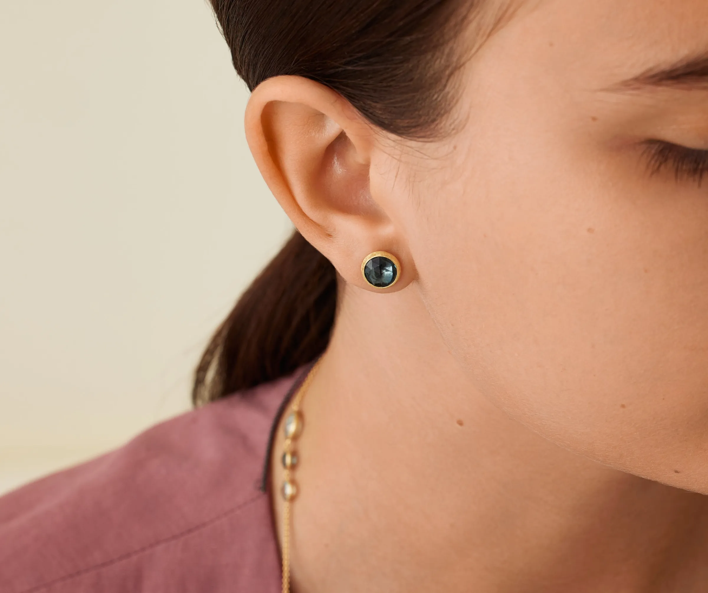 Earrings-Marco Bicego 18K Yellow Gold Gemstone Stud Earrings Yellowgold
