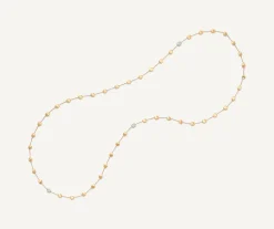 Necklaces-Marco Bicego 18K Yellow Gold Gold u0026 Diamond Large Bean Long Necklace Yellowgold