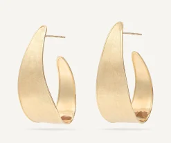 Earrings-Marco Bicego 18K Yellow Gold Graduate Medium Hoops Yellowgold