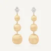 Earrings-Marco Bicego 18K Yellow Gold Graduated Drop Earrings With Diamonds Yellowgold