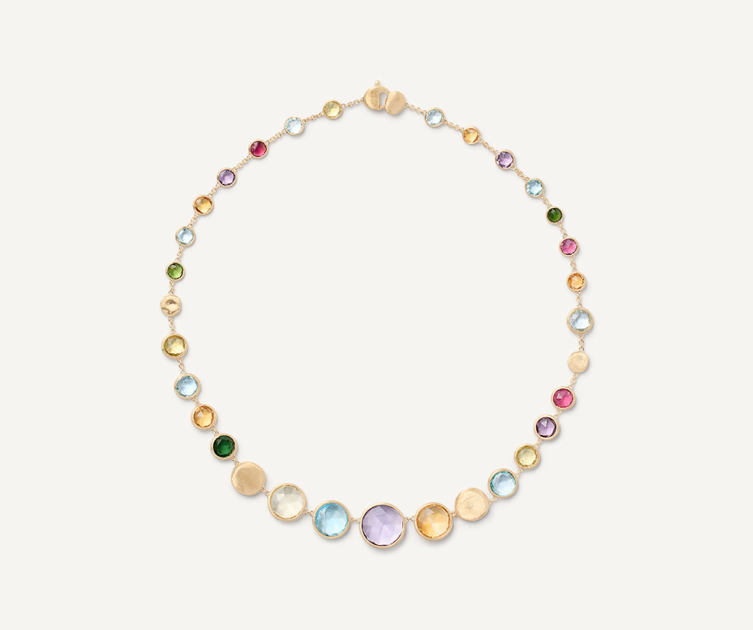 Necklaces-Marco Bicego 18K Yellow Gold Graduated Gemstone Collar Yellowgold