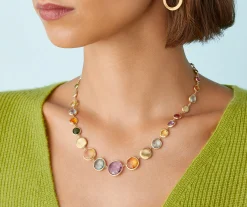Necklaces-Marco Bicego 18K Yellow Gold Graduated Gemstone Collar Yellowgold