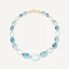 Necklaces-Marco Bicego 18K Yellow Gold Graduated Mixed Topaz Necklace Yellowgold