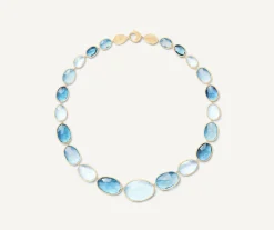 Necklaces-Marco Bicego 18K Yellow Gold Graduated Mixed Topaz Necklace Yellowgold