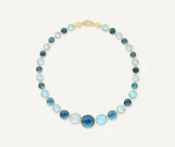 Necklaces-Marco Bicego 18K Yellow Gold Graduated Mixed Topaz Collar Yellowgold