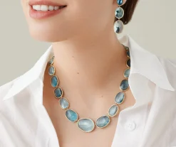 Necklaces-Marco Bicego 18K Yellow Gold Graduated Mixed Topaz Necklace Yellowgold